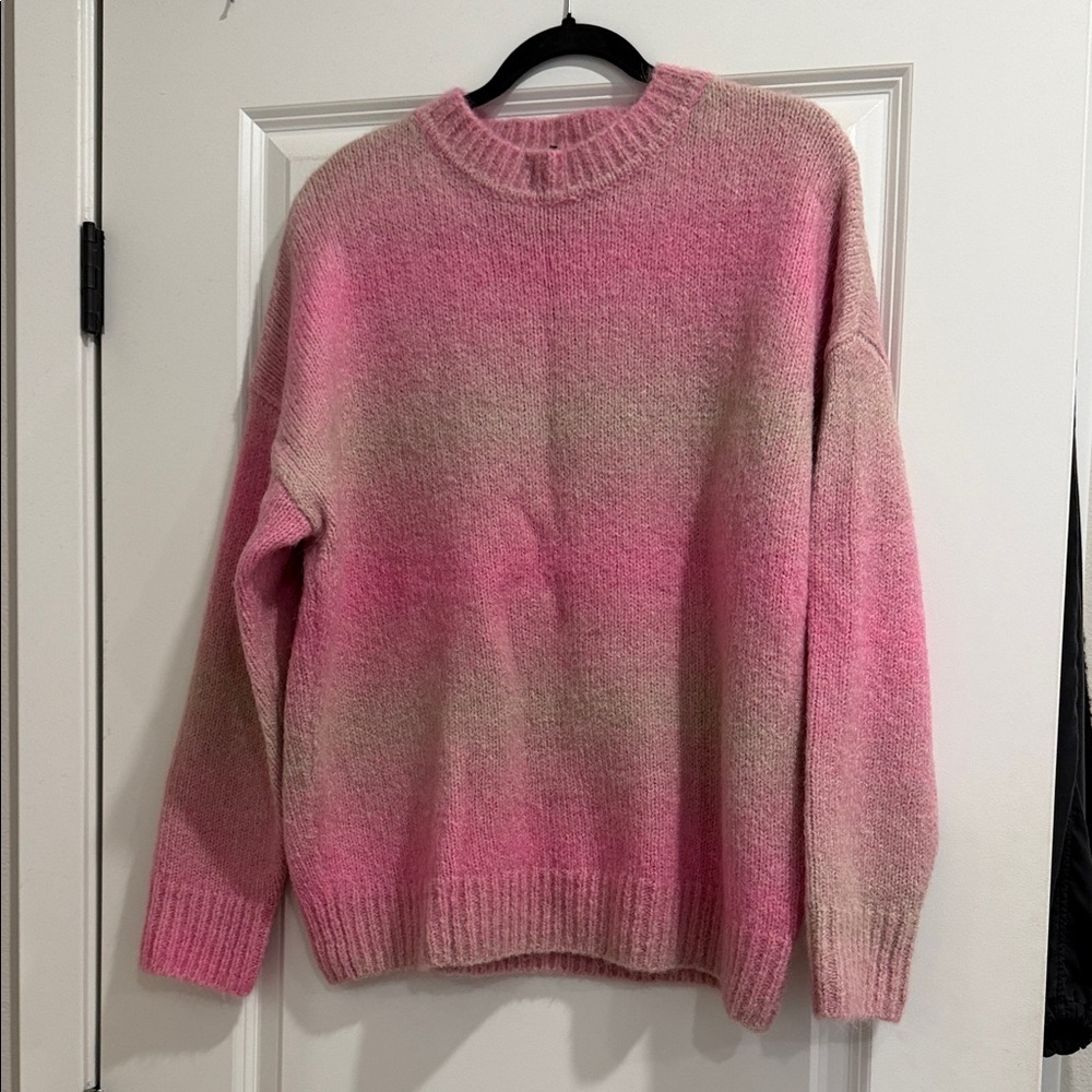 rag & bone Pink and Cream Women's Sweater